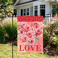 Love Rose Bouquet Garden Flag