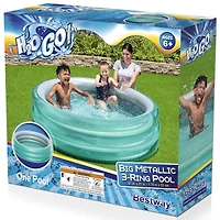 Bestway H2OGO! Big Metallic 3-Ring Inflatable Play Pool