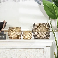 Gold Metal Geometric Sculpture Set, 3ct.