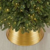 Glitzhome® 22" Christmas Painted Gold Metal Tree Collar