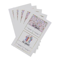 Pink Floral Bookplate Stickers by Fab Finds