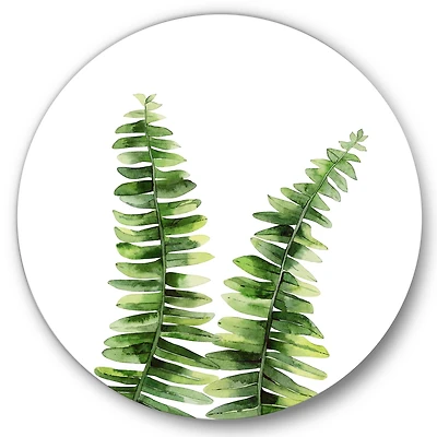 Designart - Fern Plant In Greenbotanical Detail