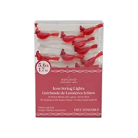 18ct. Warm White LED Cardinal String Lights on Silver Wire by Ashland®