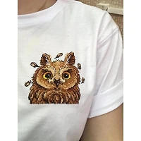 MP Studia Curious Owl Cross Stitch on Clothes Kit