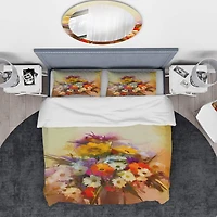 Designart 'Bouquet of Flowers' Traditional Bedding Set