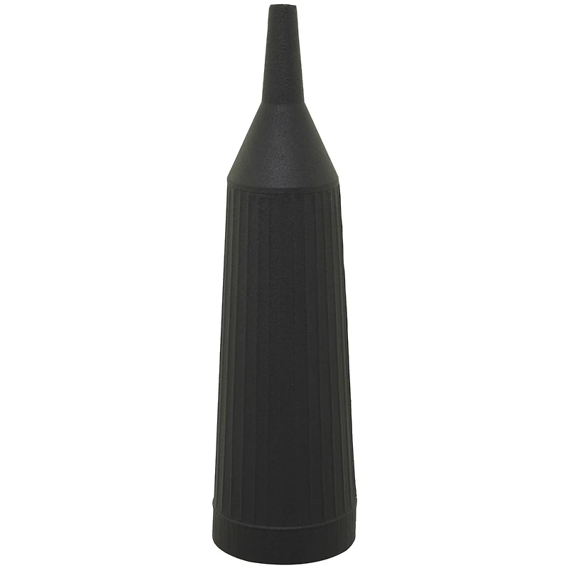 The Novogratz Black Metal Grooved Vase 8" x 8" x 30"