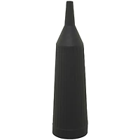 The Novogratz Black Metal Grooved Vase 8" x 8" x 30"