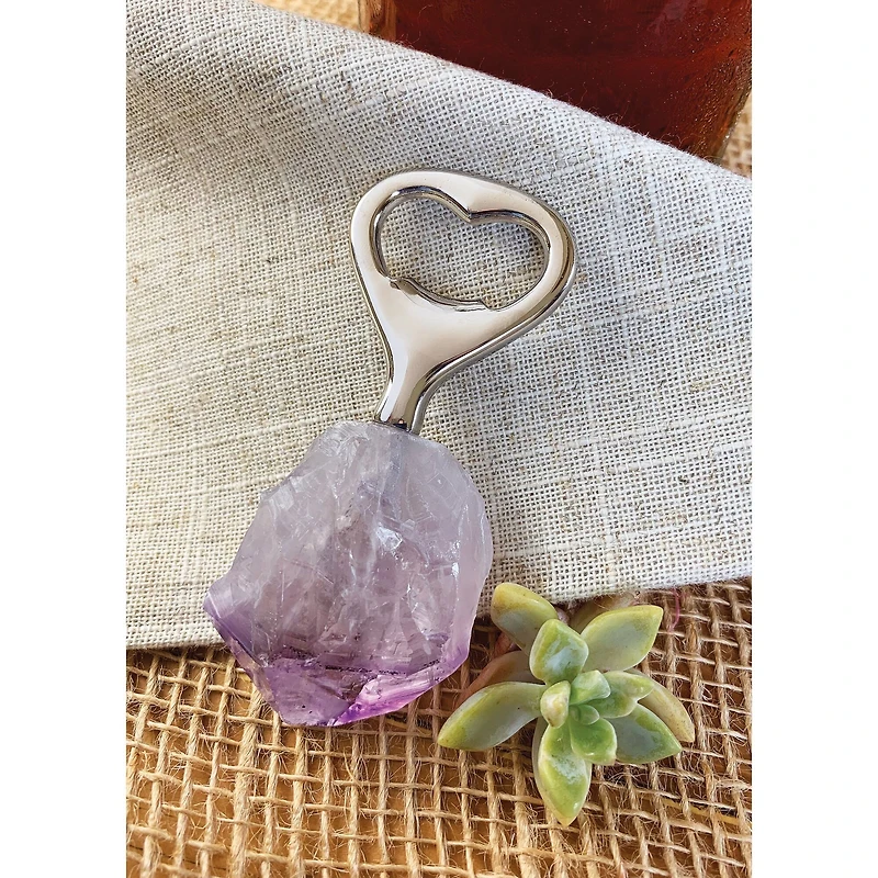 Bottle Opener with Amethyst