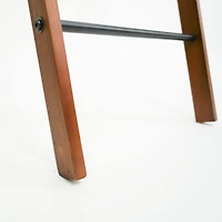 6.4ft. Metal & Wood Decorative Leaning Ladder