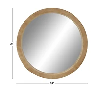 Brown Natural Framed Wall Mirror