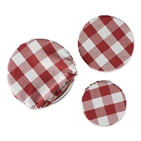 DII® Assorted Barn Red Buffalo Check Woven Dish Cover Set