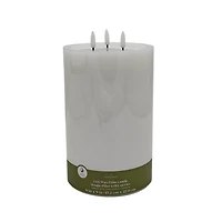 6" x 9" Flickering 3-Wick LED Wax Pillar Candle by Ashland