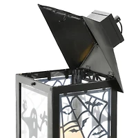 16" Black Halloween Ghost Lantern