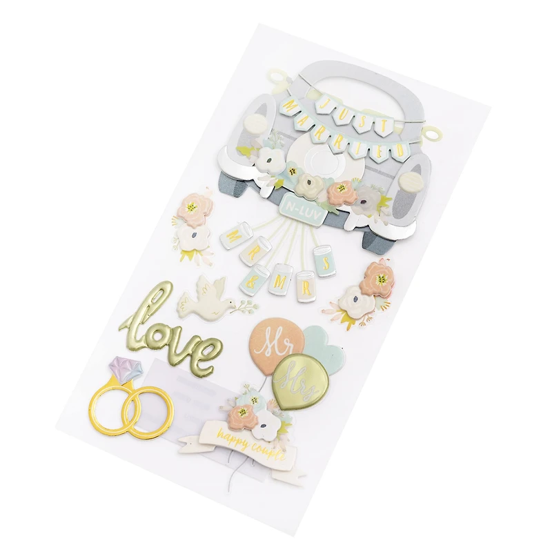 Just Married Car Dimensional Stickers by Recollections™