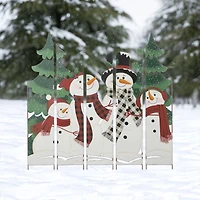 Glitzhome® 41.5'' Metal Snowman Family Combo Yardstake