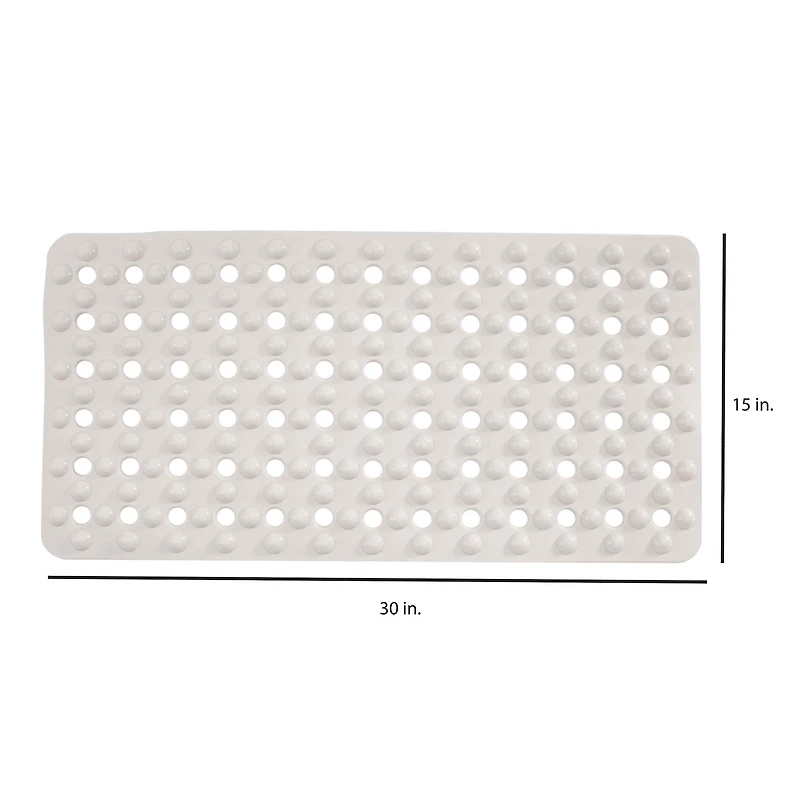 Beige Non-Slip Bubble Texture Bath Mat