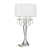 Silver Metal Table Lamp 16" x 16" x 31