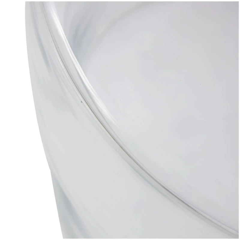 19" Glass Modern Accent Table