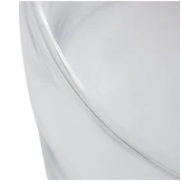 19" Glass Modern Accent Table