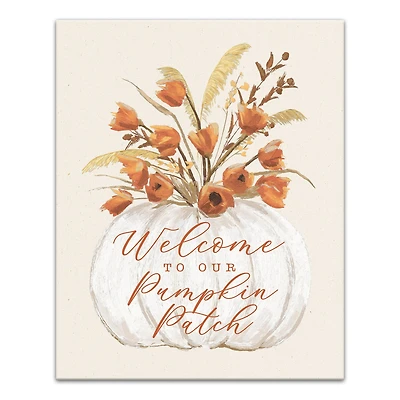 Welcome Pumpkin Patch Canvas Wall Art