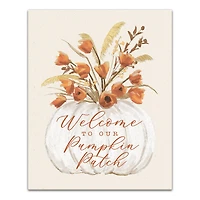 Welcome Pumpkin Patch Canvas Wall Art