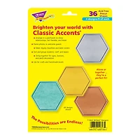 Trend Enterprises® I Heart Metal Hexagons Classic Accents® Variety Pack, 3 Packs of 36