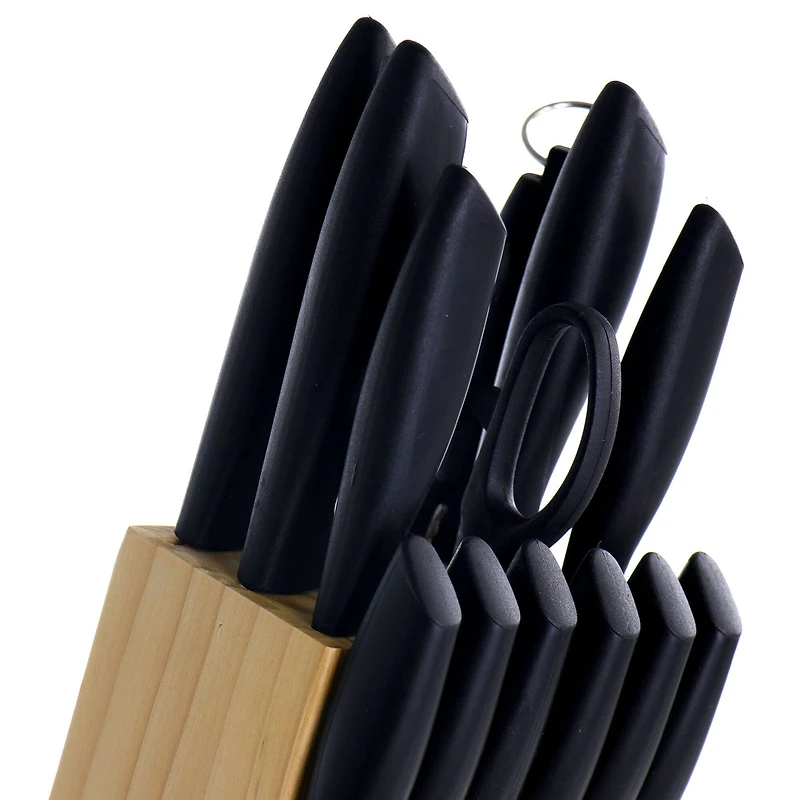 Gibson Home® Westminster 23-Piece Black Carbon Stainless Steel Cutlery Set with Kitchen Tools