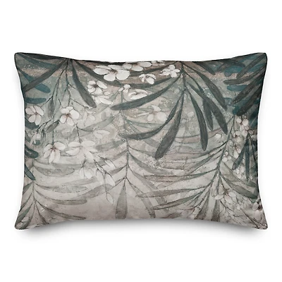 Tall Flower Print Throw Pillow