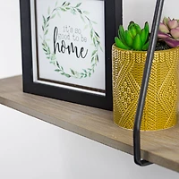 Rustic Hanging Wall Shelves Set