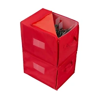 Simplify Red Stackable Christmas Tree Light Organizer Box