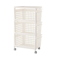 Design Ideas® 3-Tier Basket Shelf Rolling Cart
