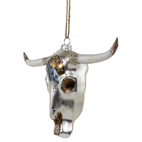 Longhorn Glass Christmas Ornament