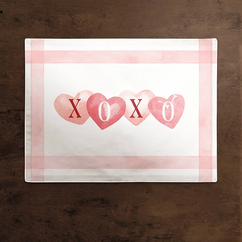 XOXO Pattern With Stripes Placemat