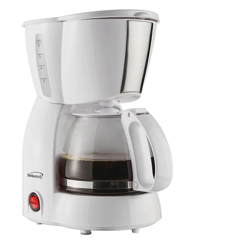 Brentwood 4-Cup White Coffee Maker