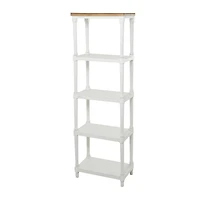 White Farmhouse Shelving Unit, 23" x 13" x 72"