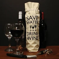 Personality Case™ Save Water Canvas Wine Bag