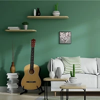 Stupell Industries Pink Rose Heart over Grey with Paint Drip Black Framed Wall Art