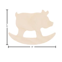Leisure Arts® 6" Rocking Pig Wood Shape