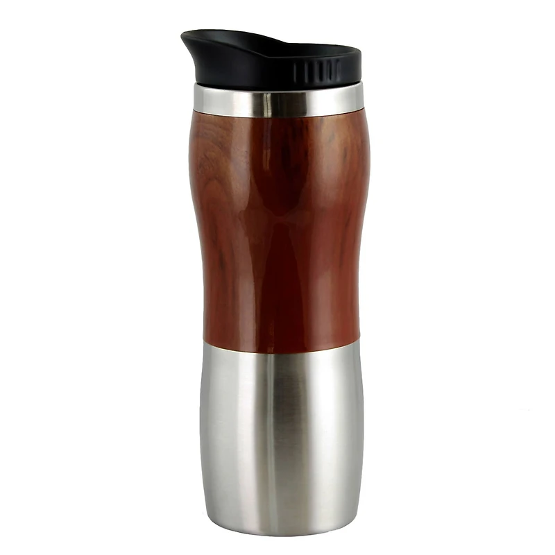 Gibson Home® Monaco Cafe 15oz. Stainless Steel Thermal Insulated Travel Mug Cup with Lid
