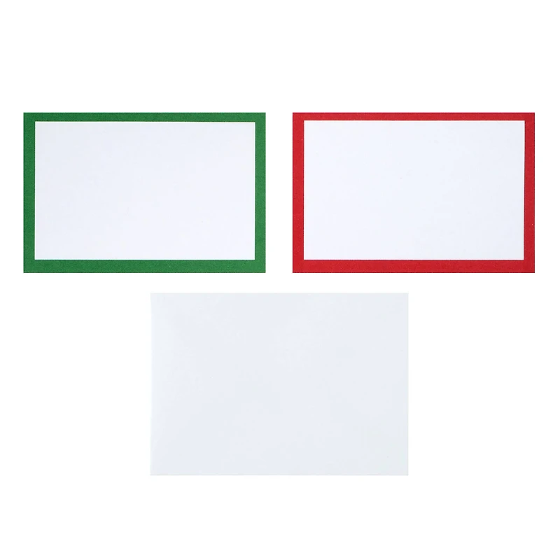 Mini Red & Green Border Card & Envelope Set by Recollections™