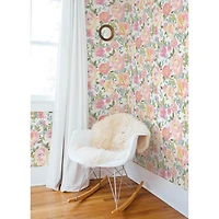 NuWallpaper Pink Gracelyn Flower Peel & Stick Wallpaper