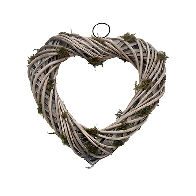 15" Willow Heart with Moss Wreath by Ashland®