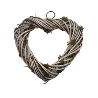 15" Willow Heart with Moss Wreath by Ashland®