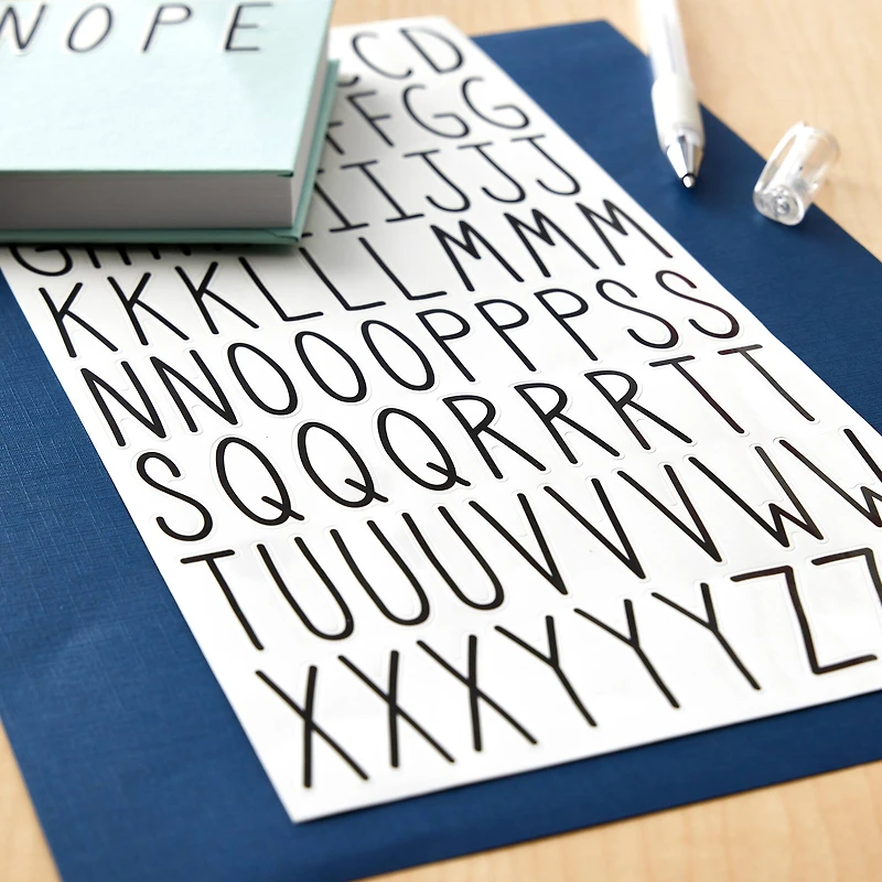 Black Narrow Alphabet Stickers by Recollections™