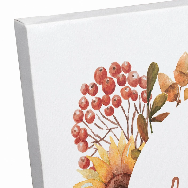 Love Laughter Leaf Piles Canvas Wall Art