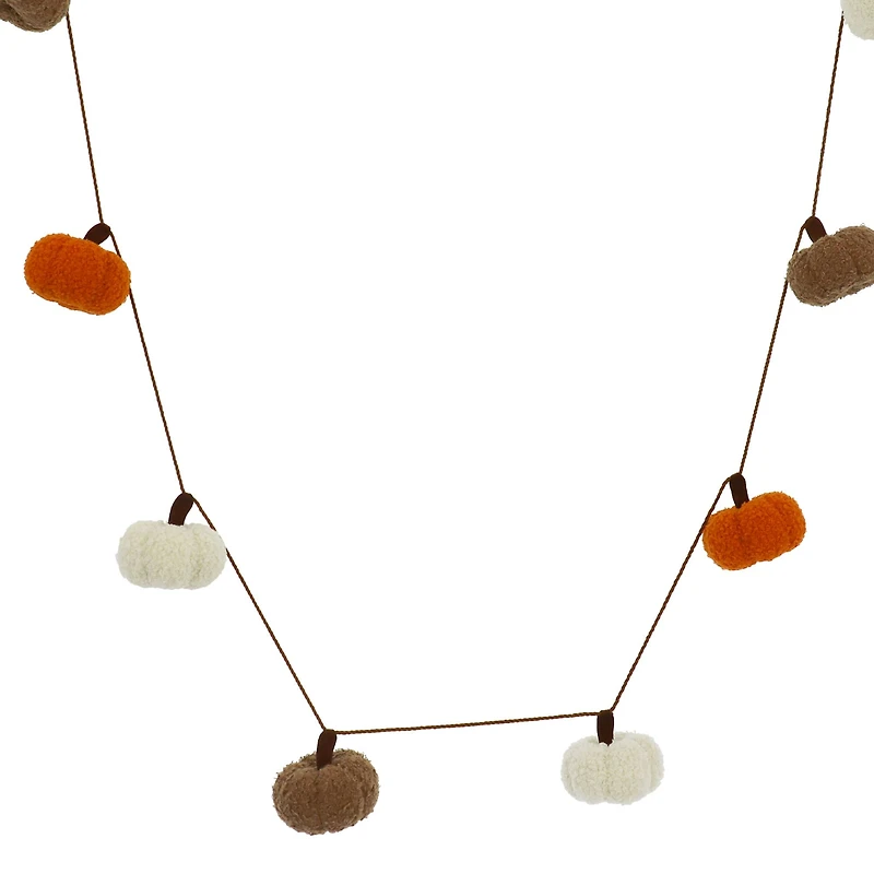6ft. Yellow, Cream & Brown Pumpkin Garland by Ashland®