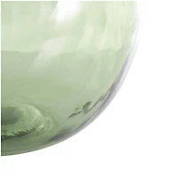 Green Recycled Glass Handmade Wide Ombre Spanish Bottle Vase