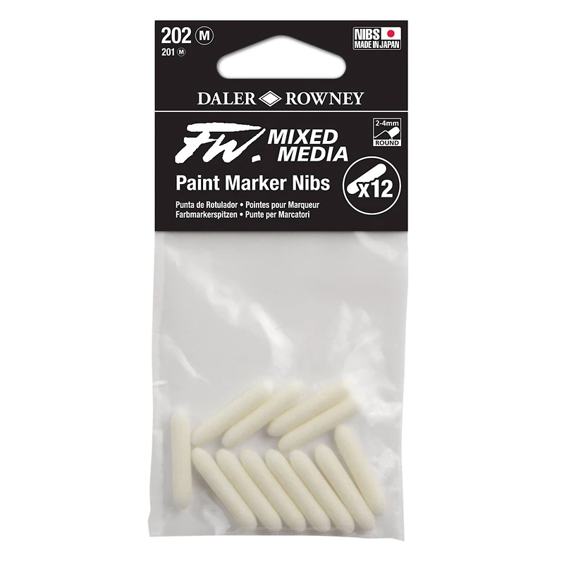 Daler-Rowney® Medium FW Empty Paint Marker 12 Nib Set