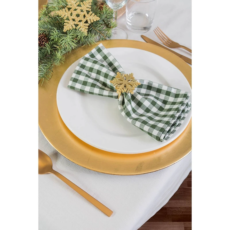 DII® Gold Snowflake Napkin Rings, 6ct.