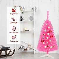 Costway 3ft. Unlit Pink Artificial Christmas Tree